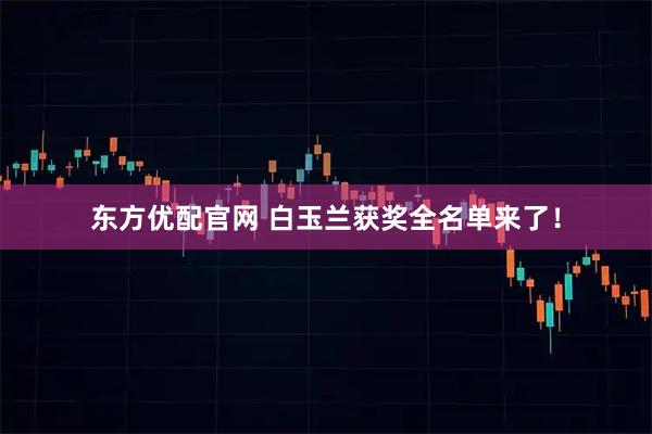东方优配官网 白玉兰获奖全名单来了！